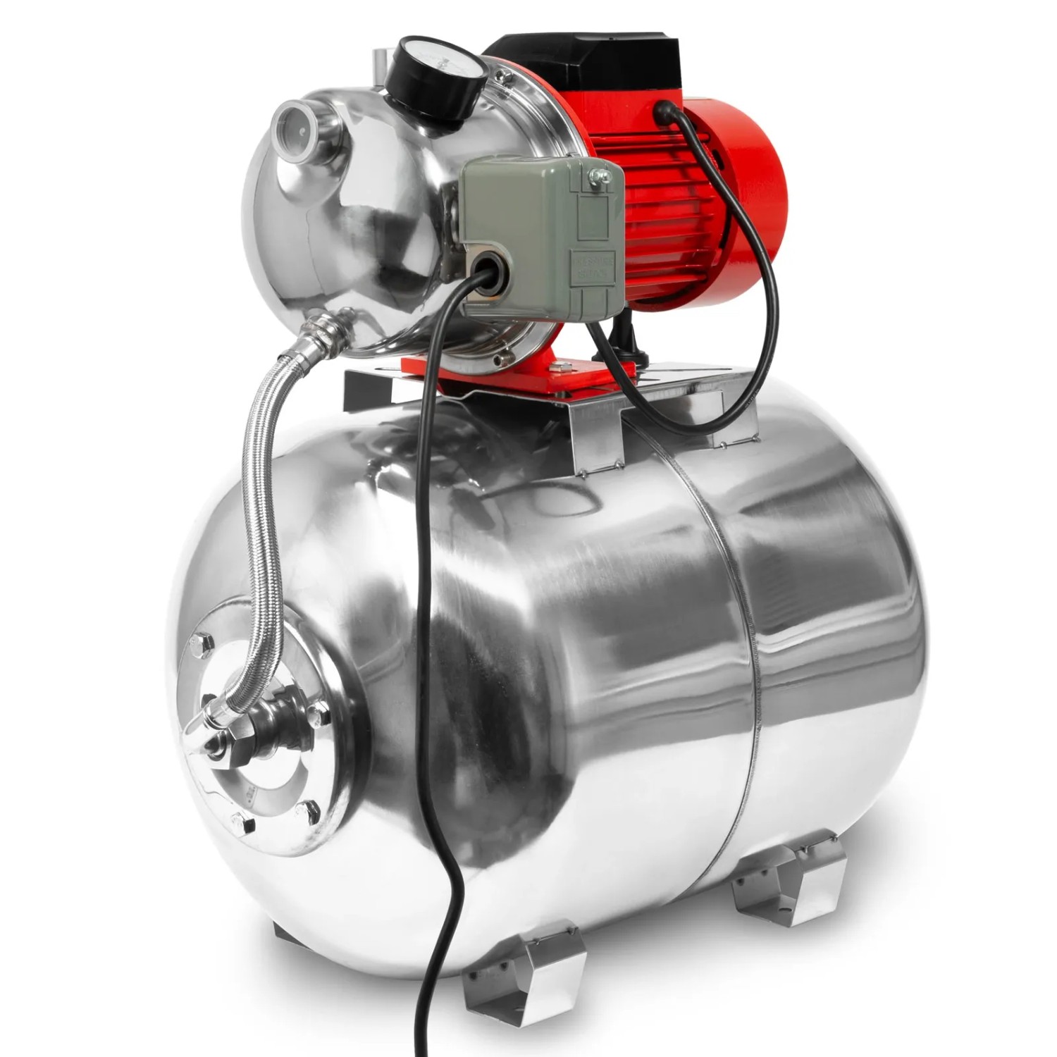 EBERTH Hauswasserwerk 3600 L/h 750W 50L Druckkessel aus Edelstahl
