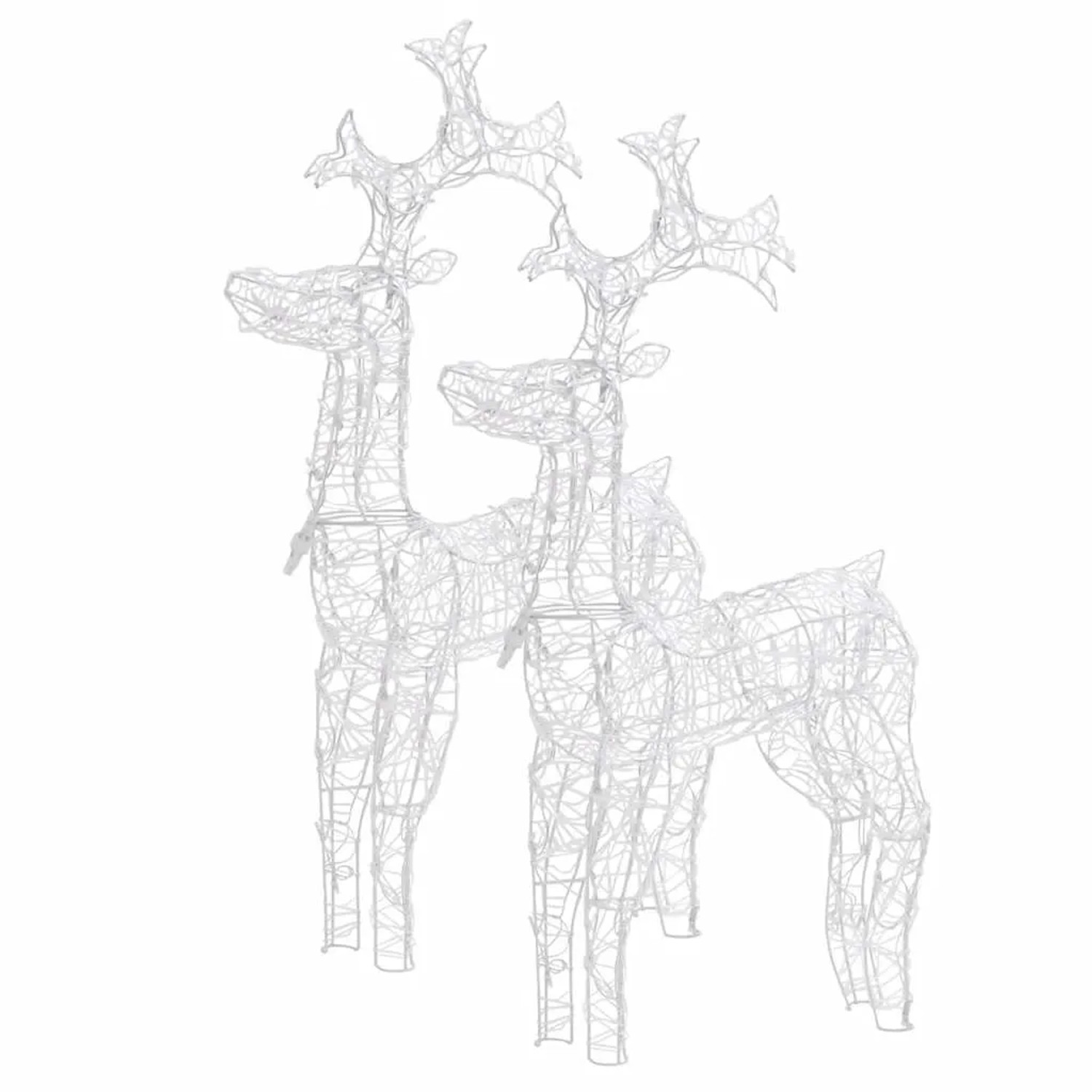 vidaXL Rentiere Weihnachtsdekoration 2 Stk 60x16x100 cm Acryl 3154339