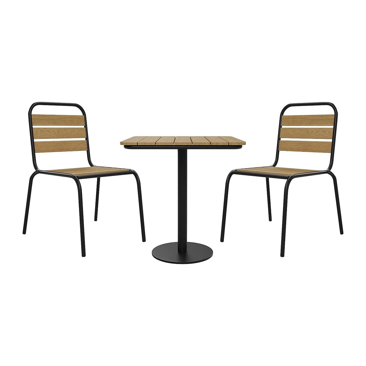Vente-unique Gartenessgruppe Im Set Lylios Schwarz 70 cm 51 cm