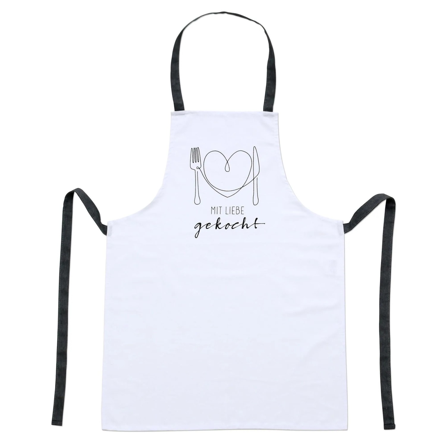 Dekohelden24 Kochschürze Backschürze Küchenschürze mit Taillenbänder Produktmaß ohne Bänder 78 x 68 cm