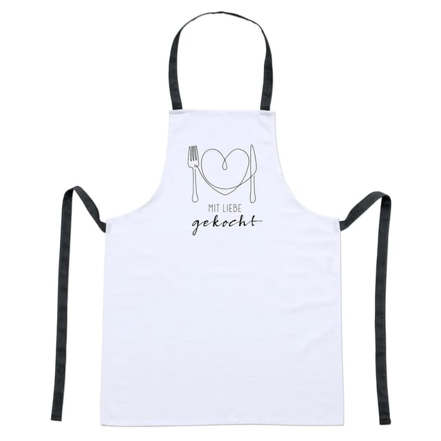 Dekohelden24 Kochschürze Backschürze Küchenschürze mit Taillenbänder Produktmaß ohne Bänder 78 x 68 cm