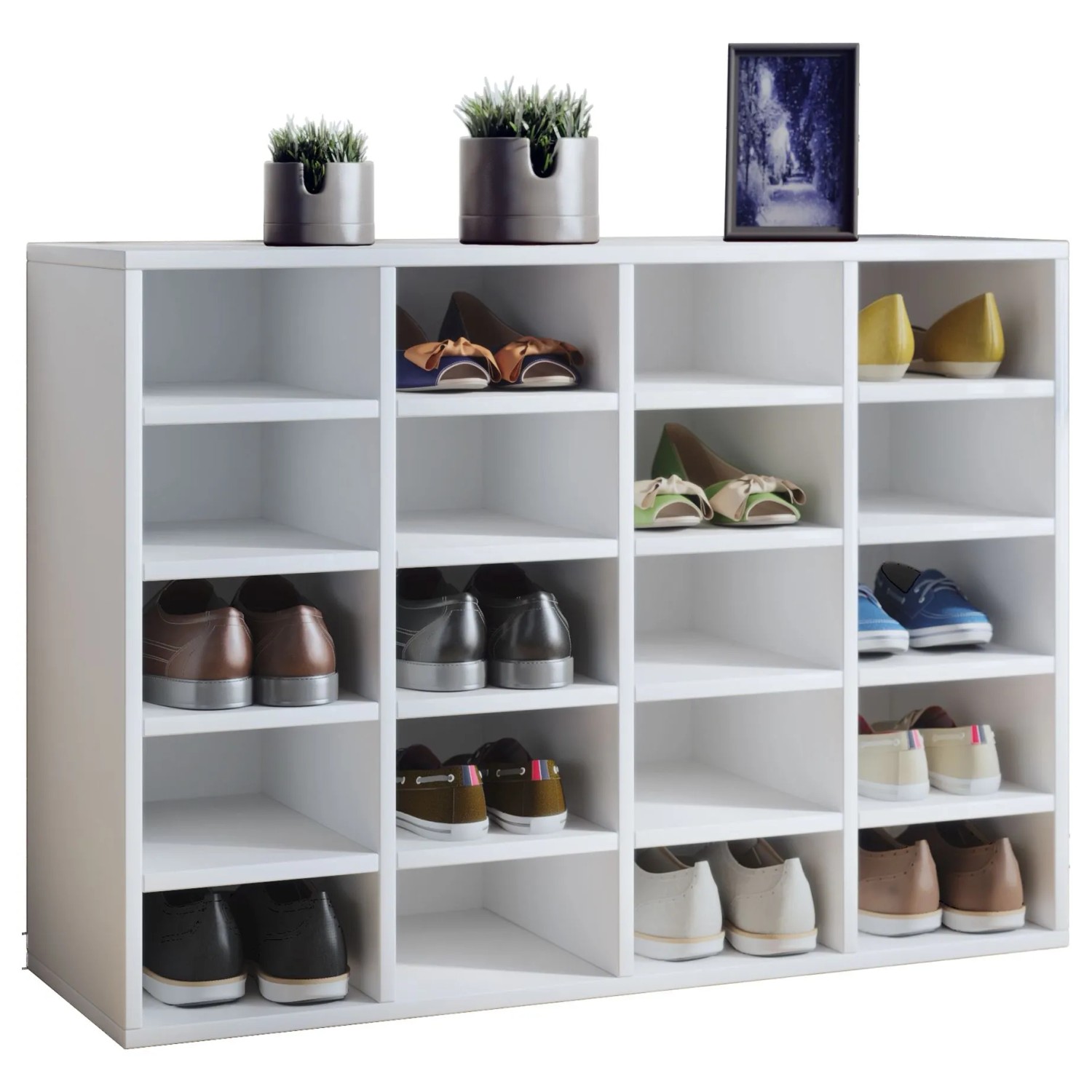 VCM Schuhregal Hinsol Weiß