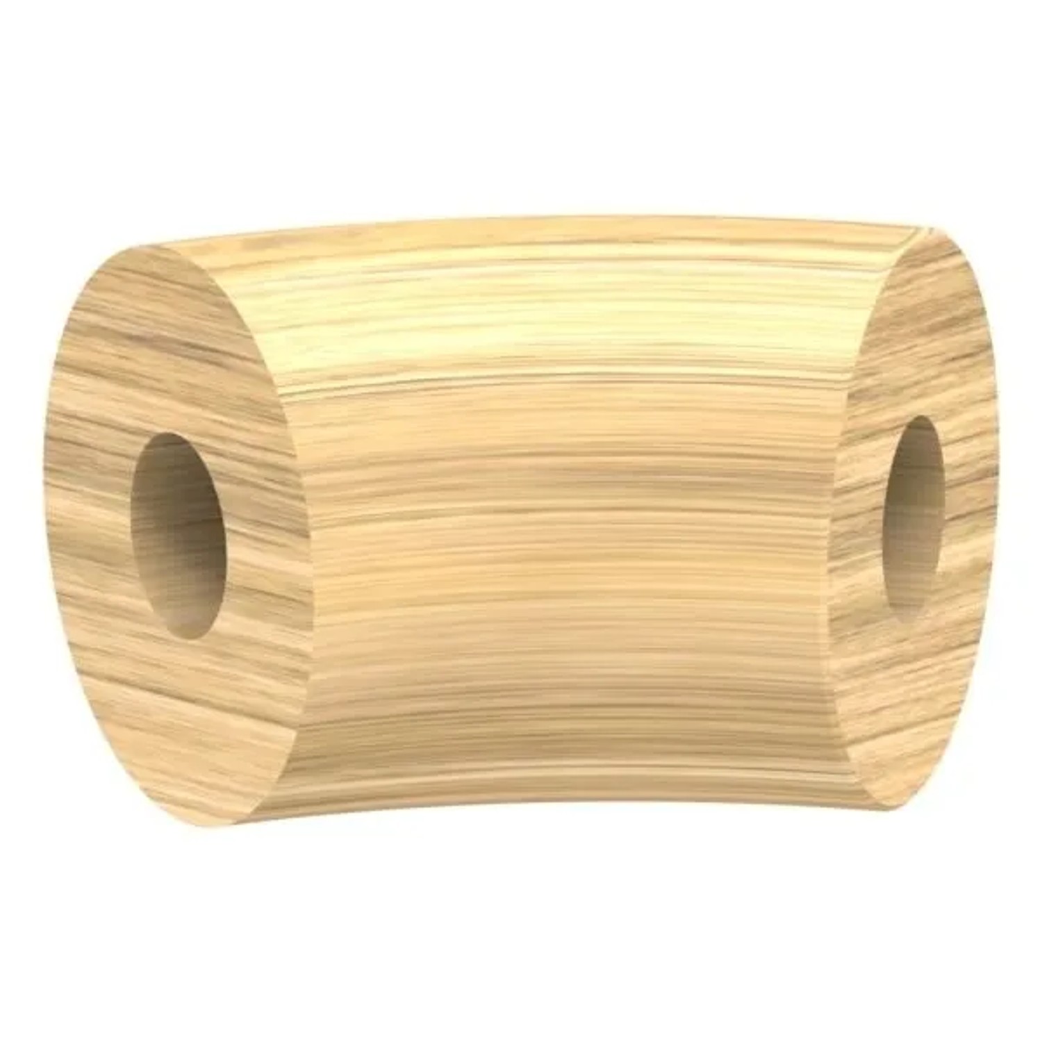 FeNau Holzhandlauf Bogen Eiche Ø 42,4 mm 45 Grad Geschliffen Lackiert