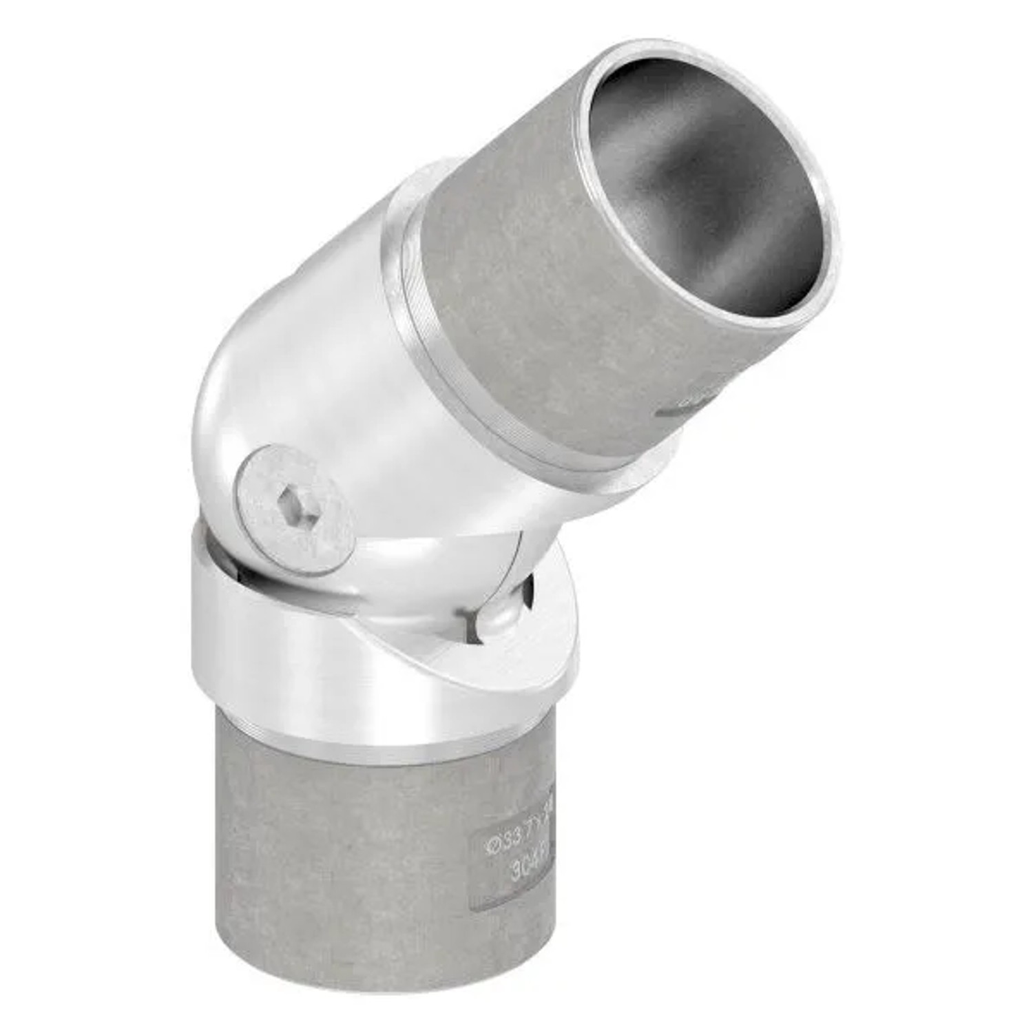 FeNau Gelenkstück V2A Für Rohr Ø 33,7 X 2,0 mm Hohl Für Kabel Zum Stecken