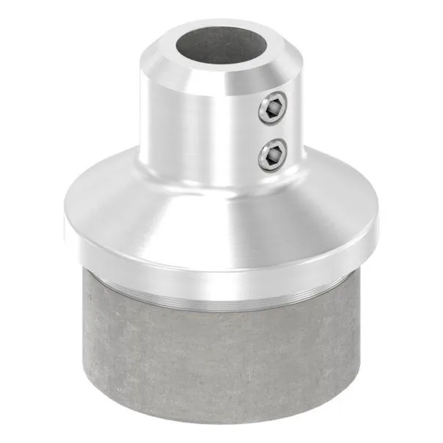 FeNau Rohrabschlussstopfen V2A Edelstahl Für Rohr Ø 42,4 X 2,5 mm Mit Durchgangsbohrung 12,2 mm