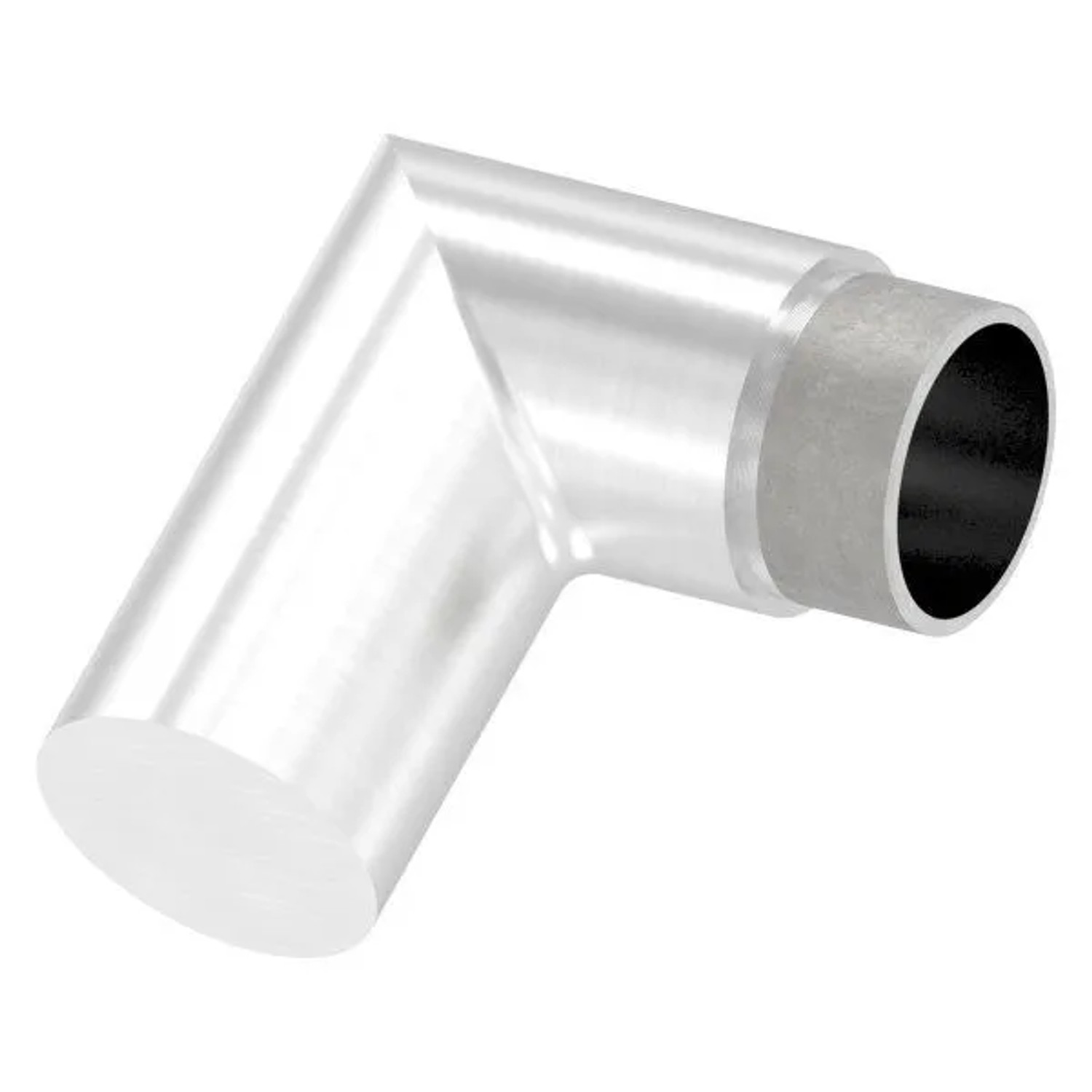 FeNau Endbogen V2A Für Rohr Ø 42,4 mm 90 Grad Steckbar Lang