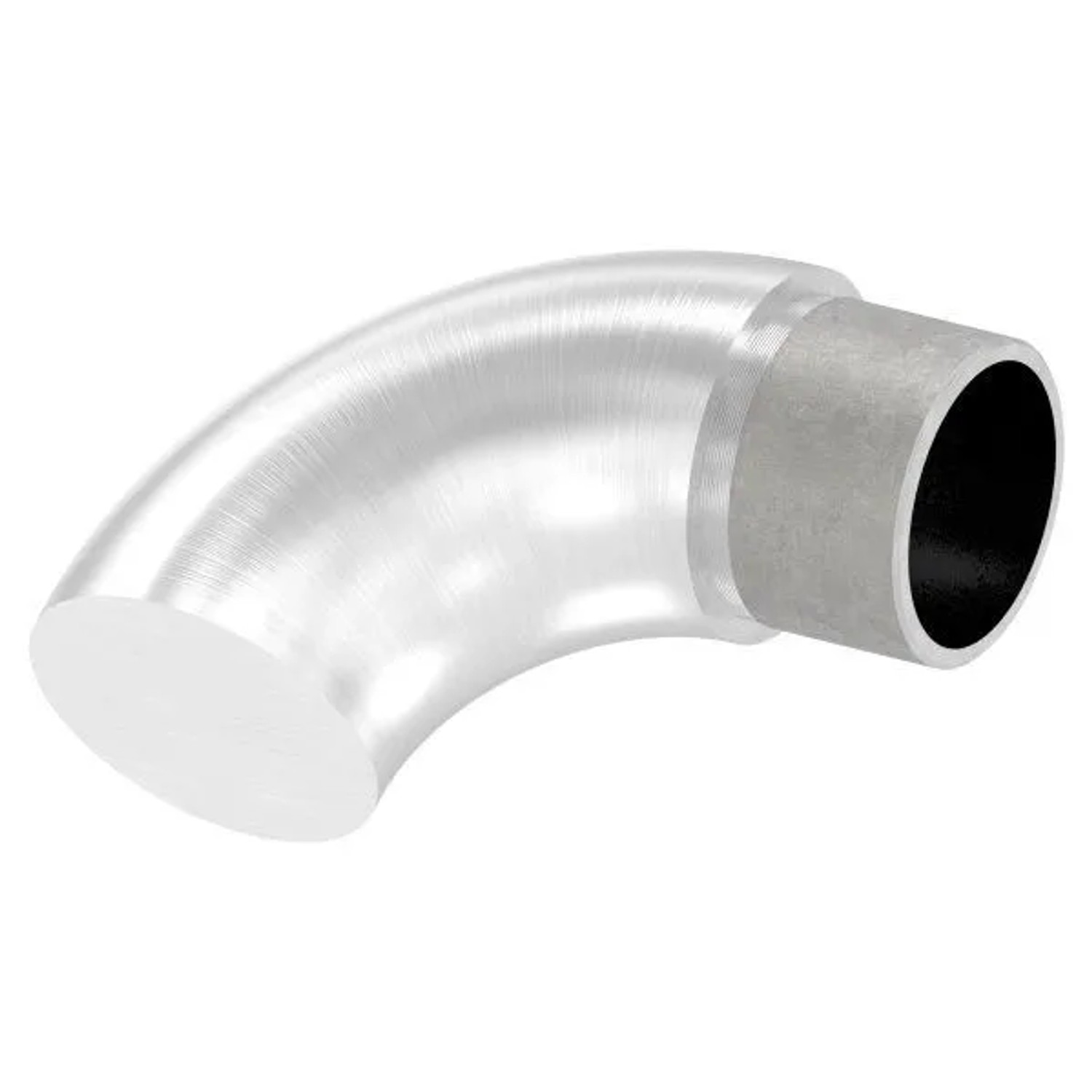 FeNau Endbogen V4A Für Rohr 33,7 X 2,0 mm 90 Grad Flach Zum Stecken