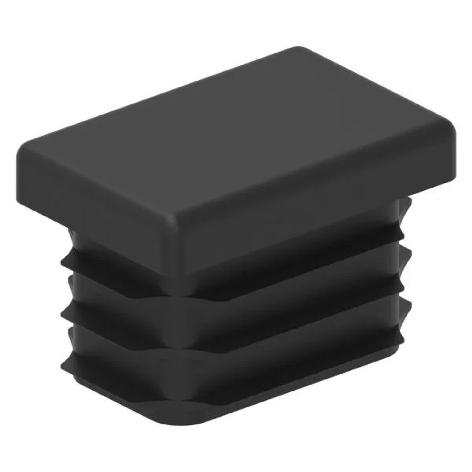 FeNau Einsteckkappe Kunststoff Für Rechteckrohr 30 X 20 mm Schwarz Für Wandstärke 1,5-2,0 mm