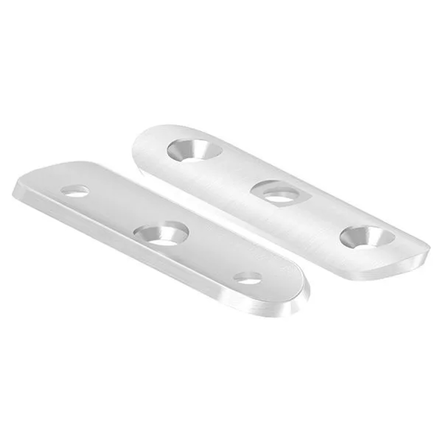 FeNau Handlaufanschlussplatte Edelstahl V2A 90x25x4 mm Für Rohr Ø 42,4 mm Lange Ausführung