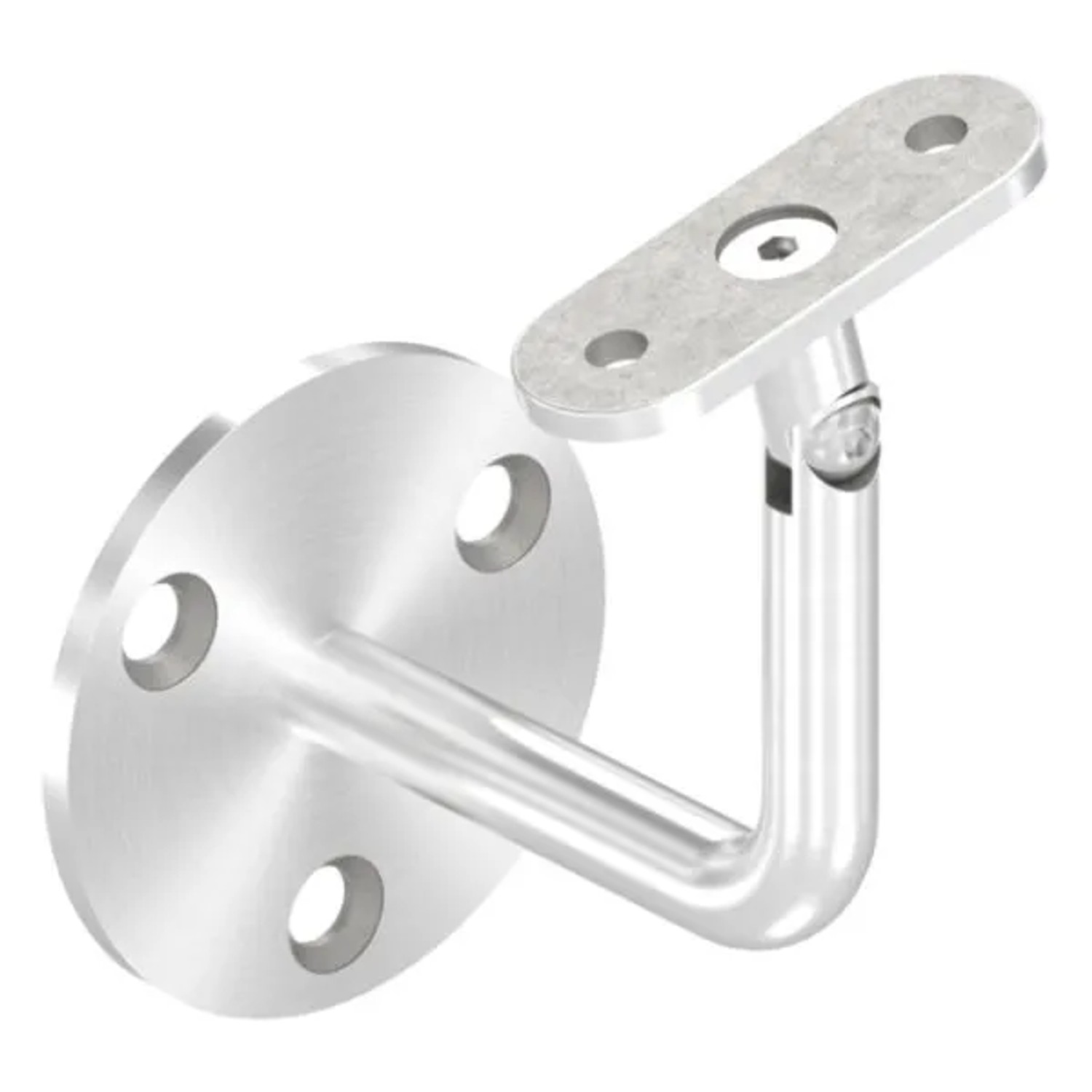 FeNau Handlaufhalter V2A Ronde 70x4 mm Wandabstand 79 mm Gelenkbügel 12 mm Flache Platte Verschweißt