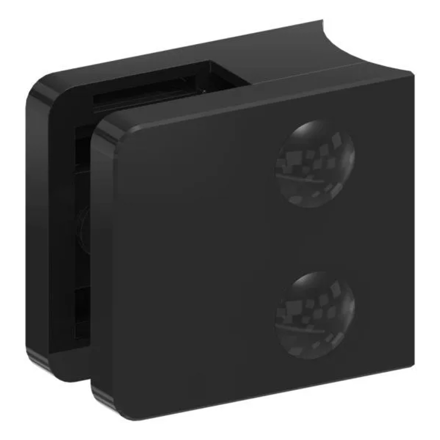 FeNau Glasklemme Zinkdruckguss 45 X 45 X 26 mm Für Rohr Ø 42,4 mm RAL 9005 Matt Mit AbZ