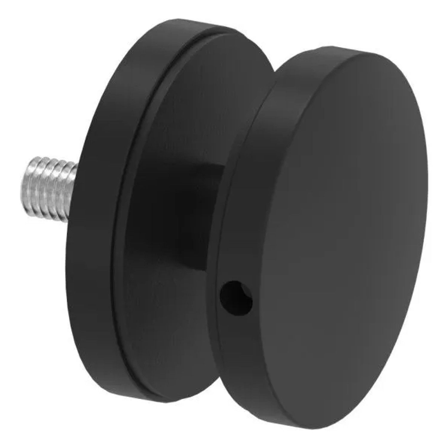 FeNau Glaspunkthalter Edelstahl V2A Ø 62 mm M10 Für Glas 6,0-21,52 mm RAL 9005 Schwarz Matt