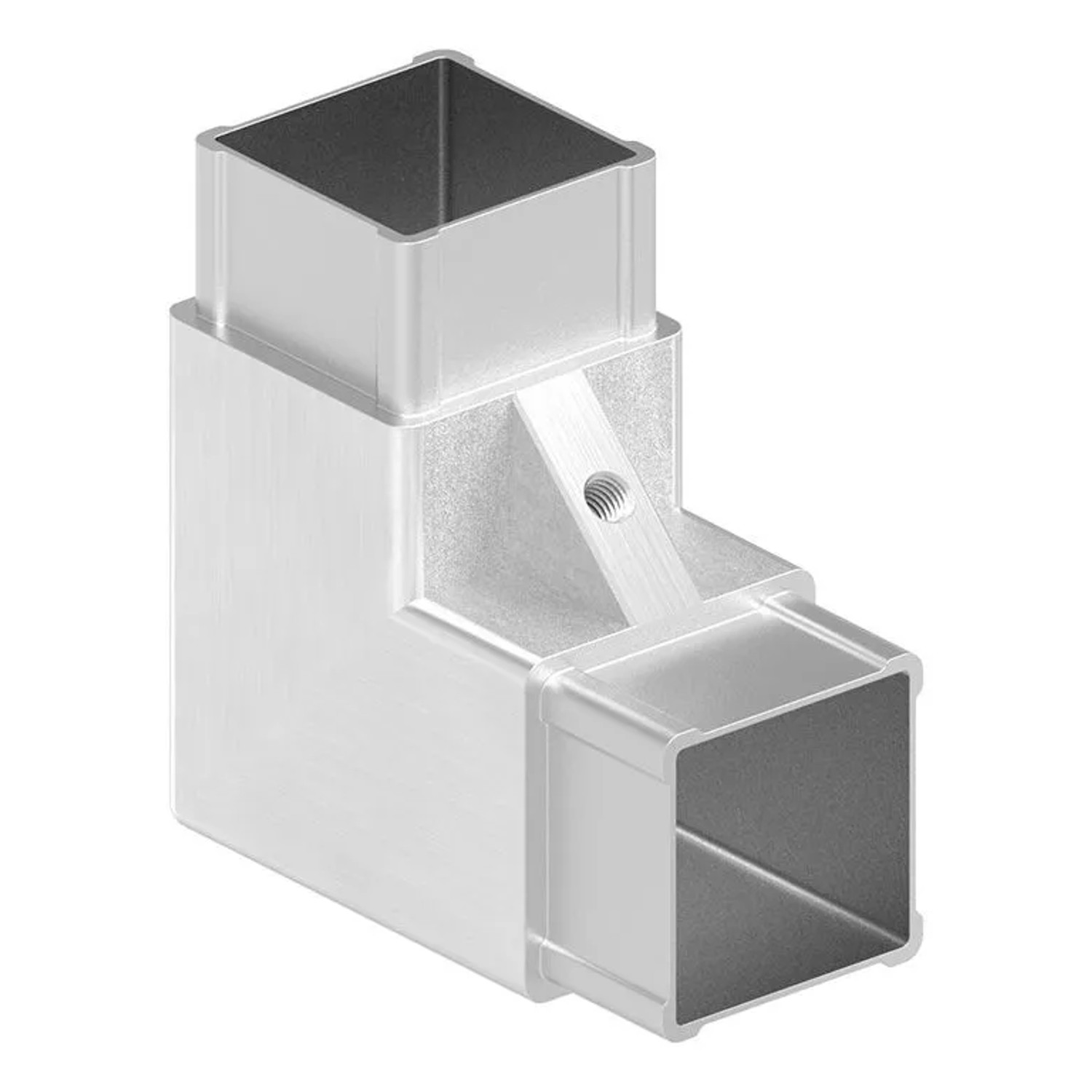 FeNau Steckecke Edelstahl V2A Für Rohr 40x40x2,0 mm M6 90 Grad Set