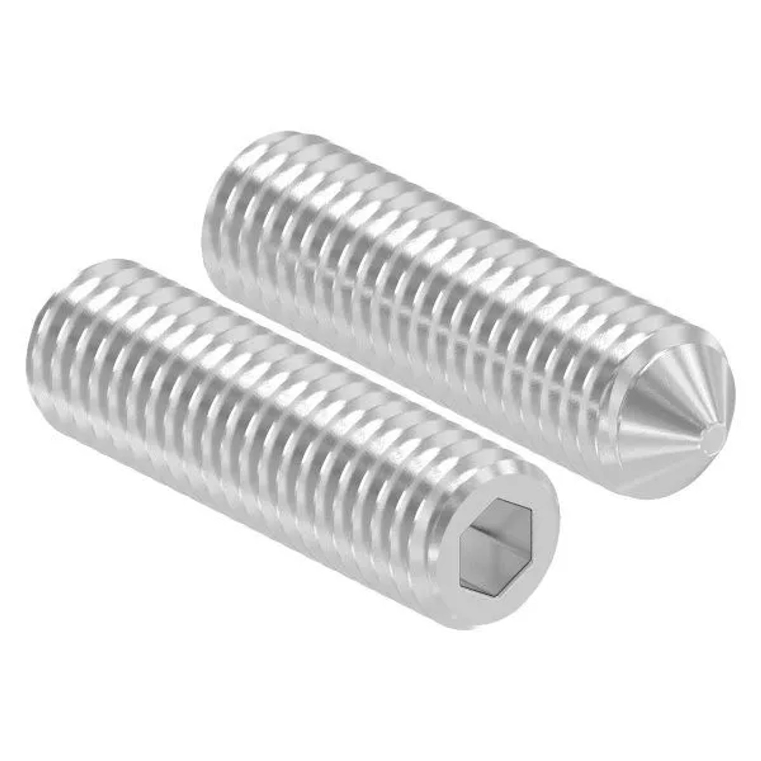 FeNau Gewindestift V2A Edelstahl M8x30 DIN 914 ISO 4027 Innensechskant Spitze