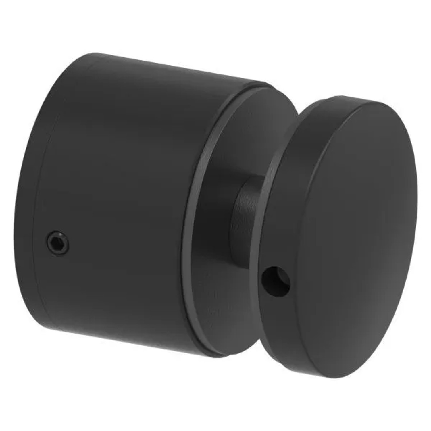 FeNau Glaspunkthalter Edelstahl V2A Ø 52 mm Klemmbereich 12,0-25,52 mm RAL 9005 Schwarz Matt