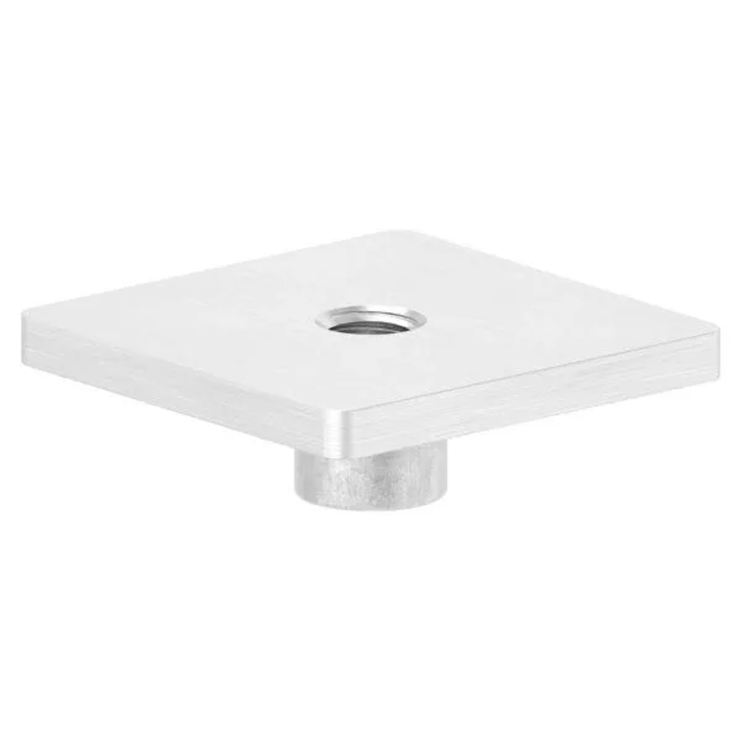 FeNau Anschweißplatte Edelstahl V4A 40 X 40 mm Mit M8 Gewinde Für Quadratrohr