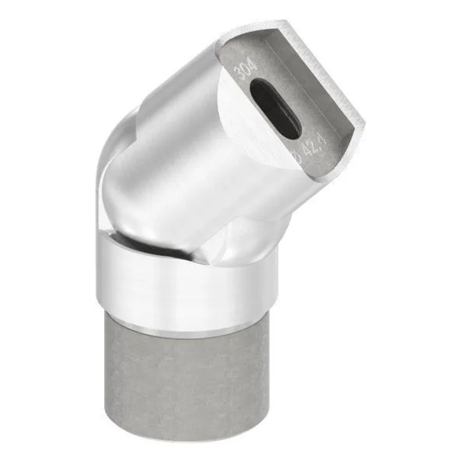 FeNau Gelenkstück V2A Für Rohr Ø 42,4 X 2,0 mm Zum Anschrauben Geschliffen K240