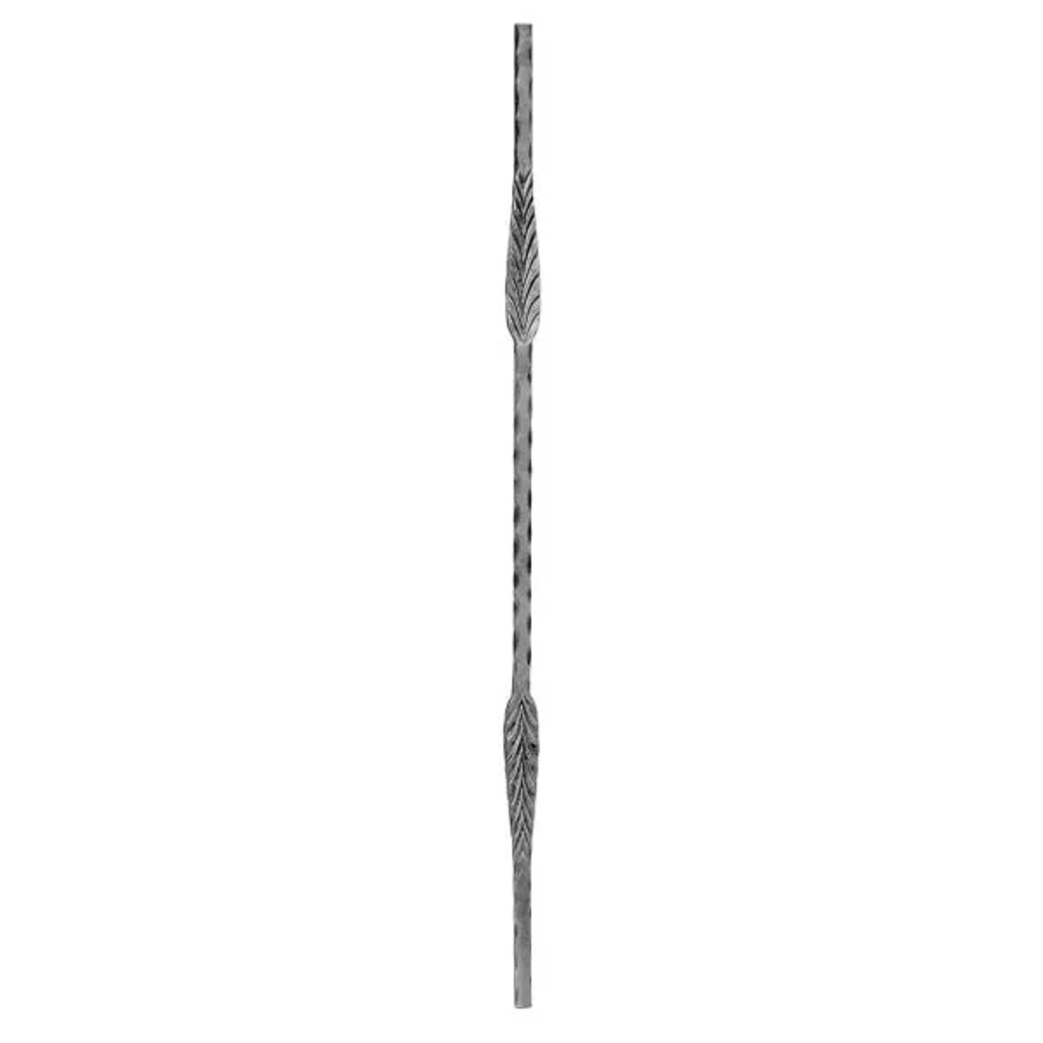 FeNau Zierstab Stahl 12 X 12 mm Länge 900 mm Gehämmert