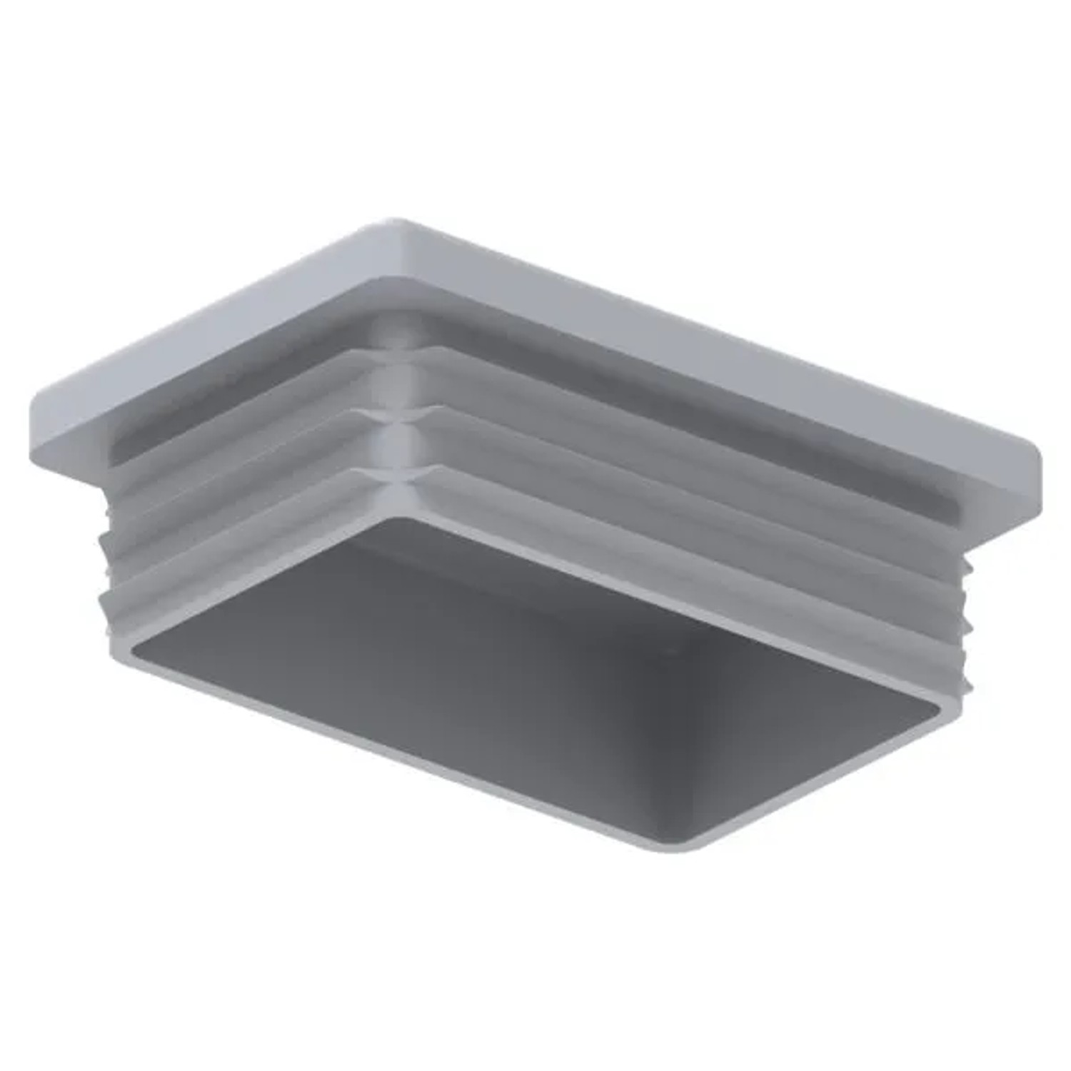 FeNau Kunststoffkappe Kunststoff Für Rechteckrohr 60 X 40 mm Wandstärke 3,0 mm Grau