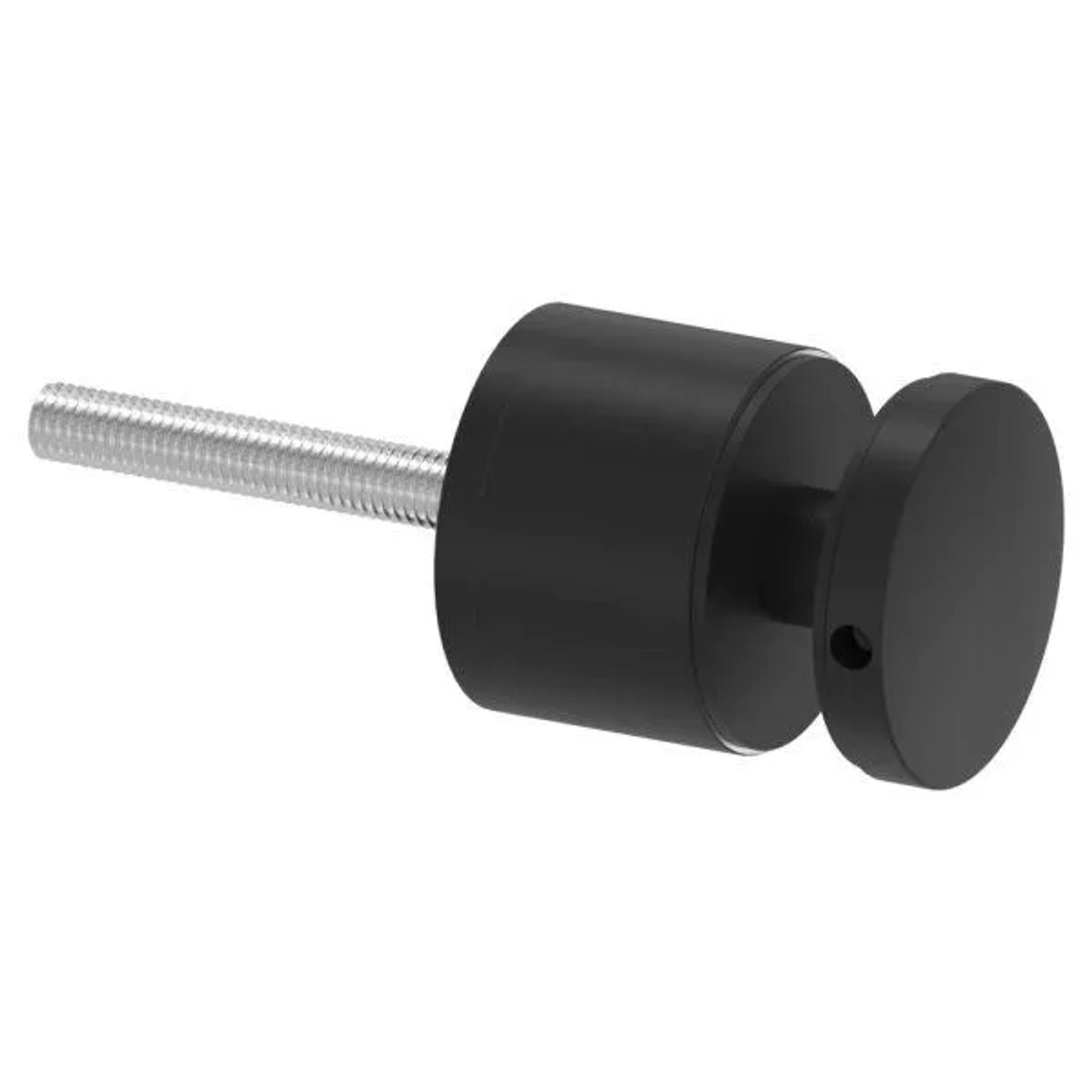 FeNau Glaspunkthalter Edelstahl V2A Ø 52 mm Verstellbar RAL 9005 Schwarz Matt