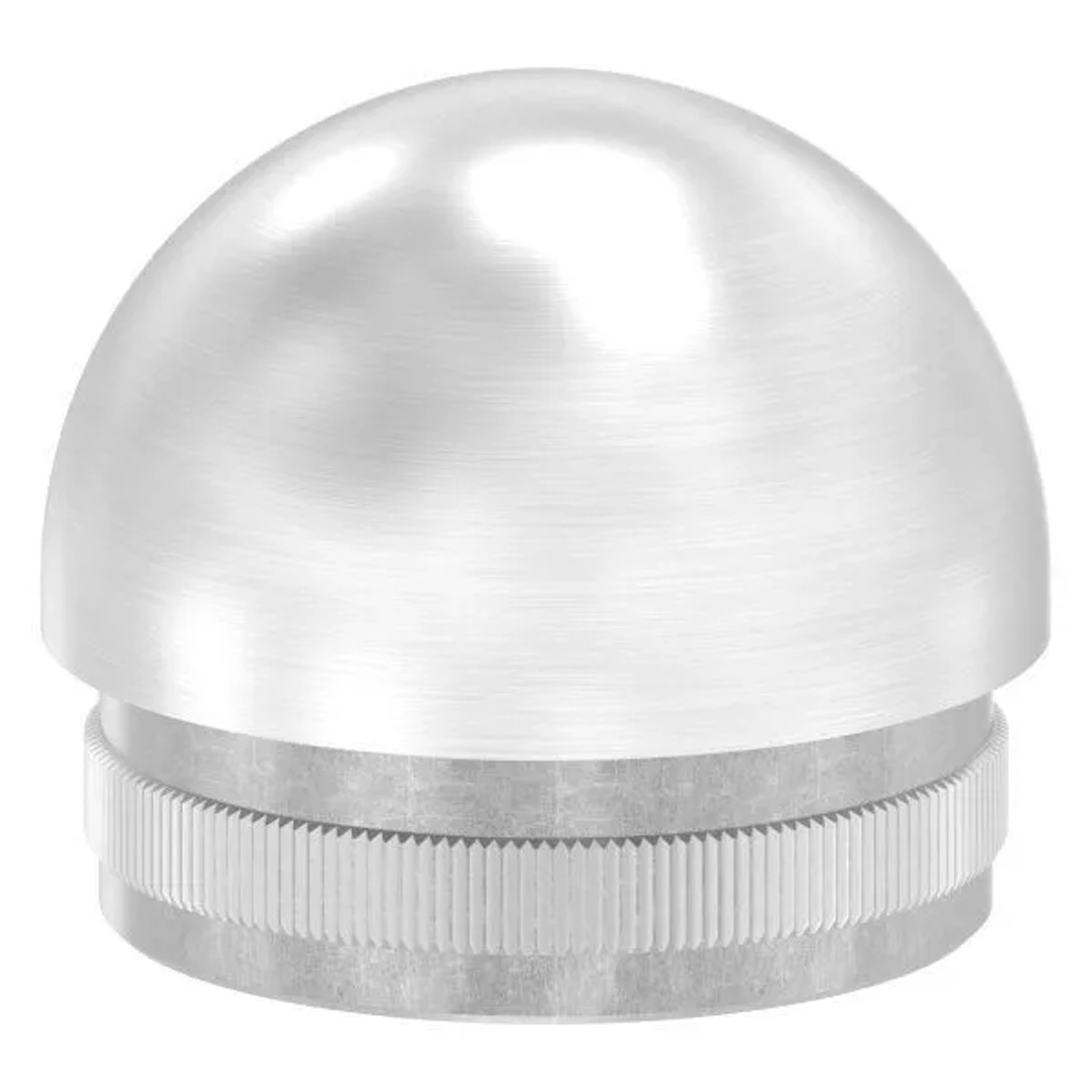 FeNau Rohrabschlussstopfen V4A Edelstahl Für Rohr Ø 42,4x2,0 mm Halbrund Zum Einschlagen