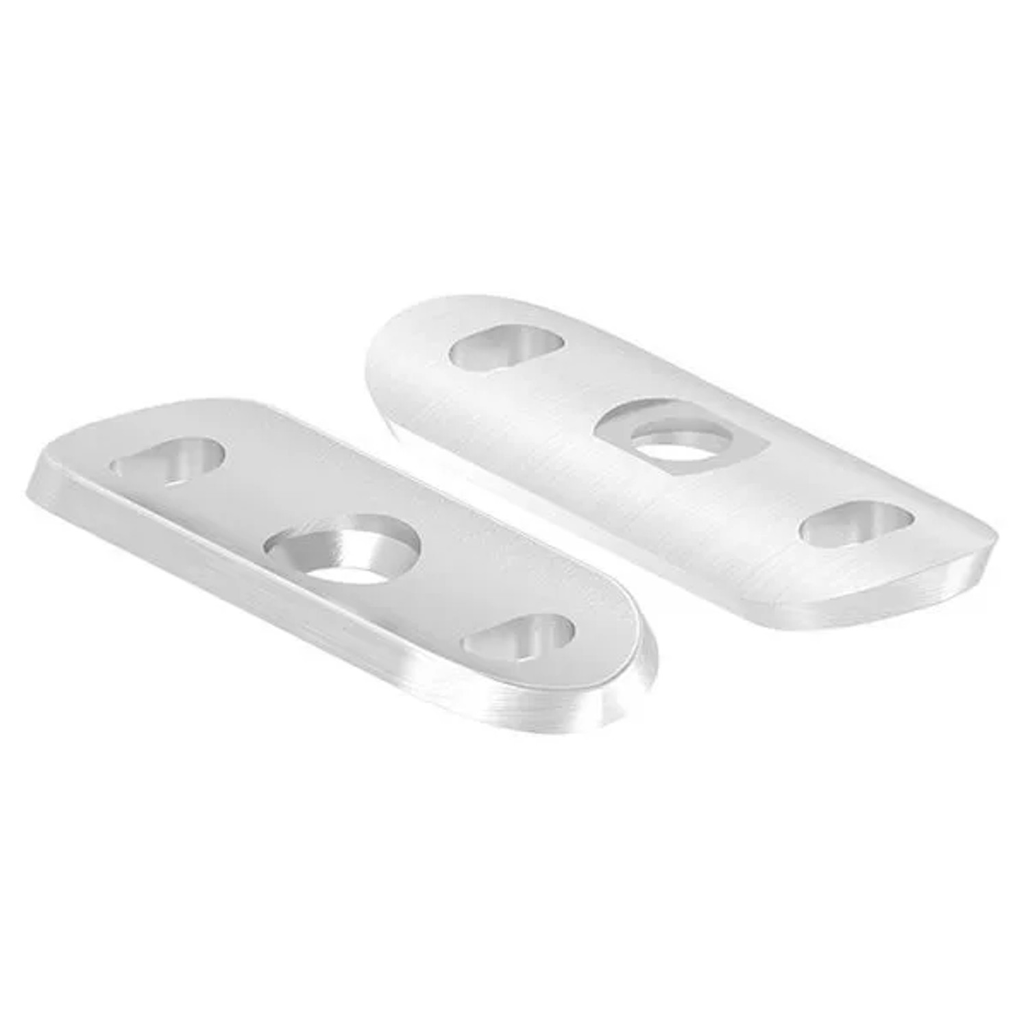 FeNau Handlaufanschlussplatte Edelstahl V2A 63x25x4 mm Für Rohr Ø 42,4 mm Mit Langlöchern