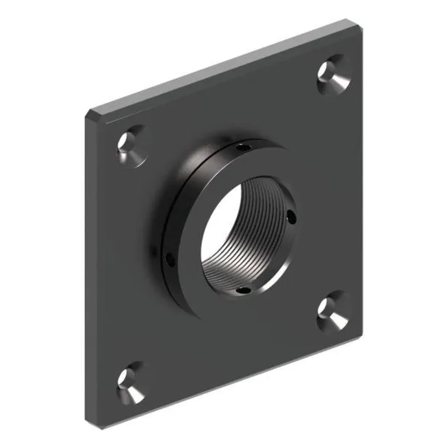 FeNau Montageplatte Aluminium 100 X 100 mm Quadratisch Zum Schrauben