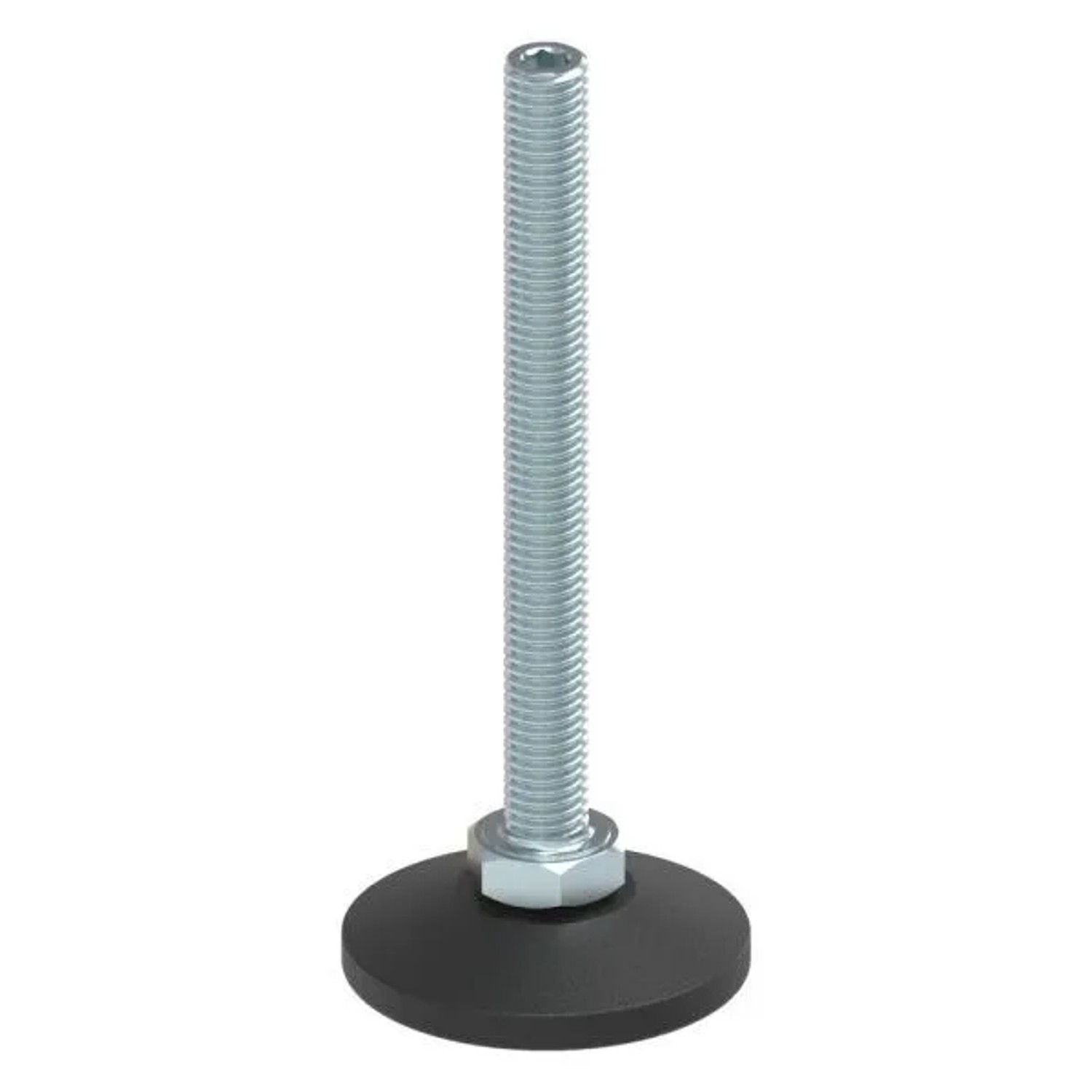 FeNau Stellfuß Stahl Kunststoff Fuß-Ø 48 mm M10x100 Innensechskant
