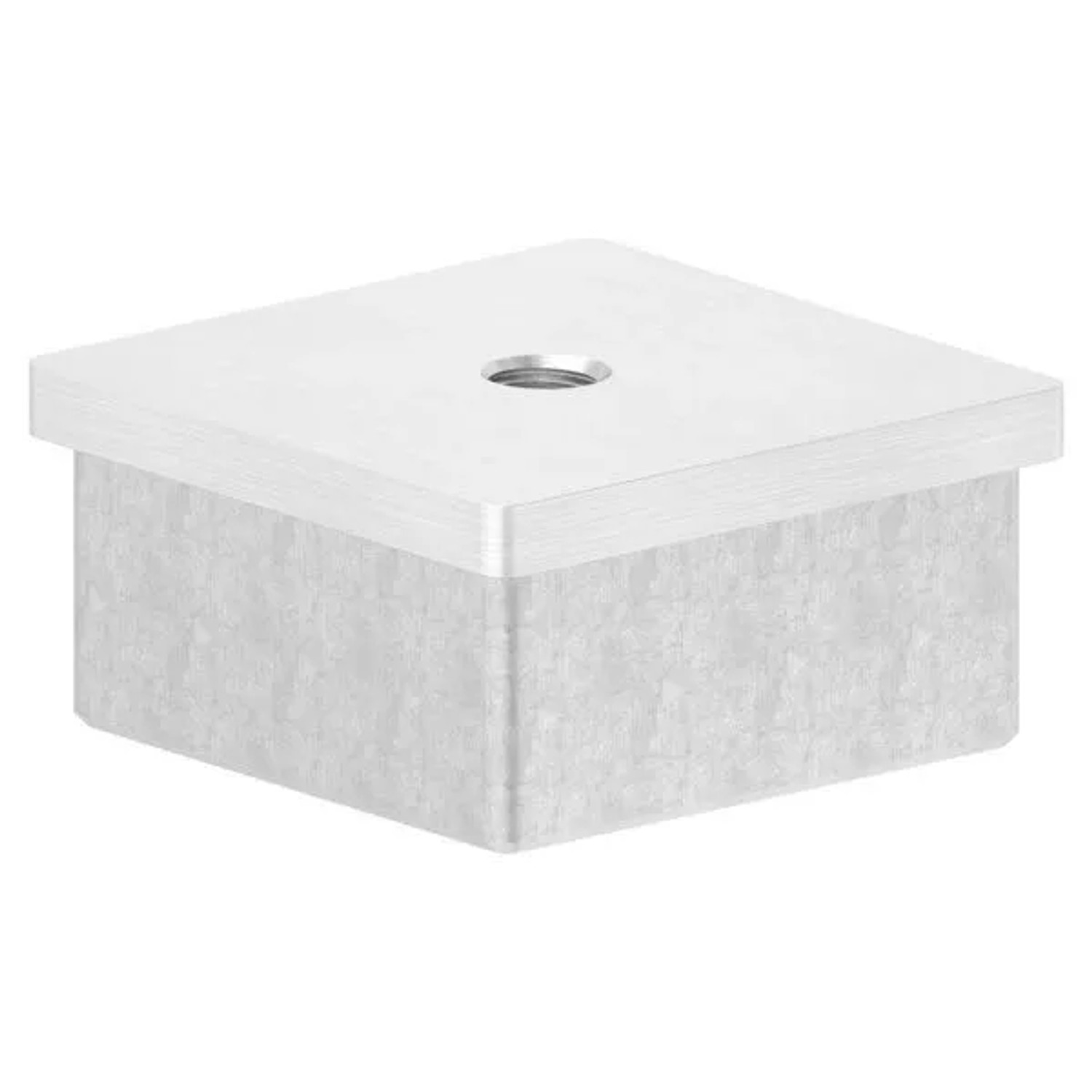 FeNau Einsteckkappe Edelstahl V4A Für Quadratrohr 50 X 50 X 2,0 mm Mit M8 Gewinde