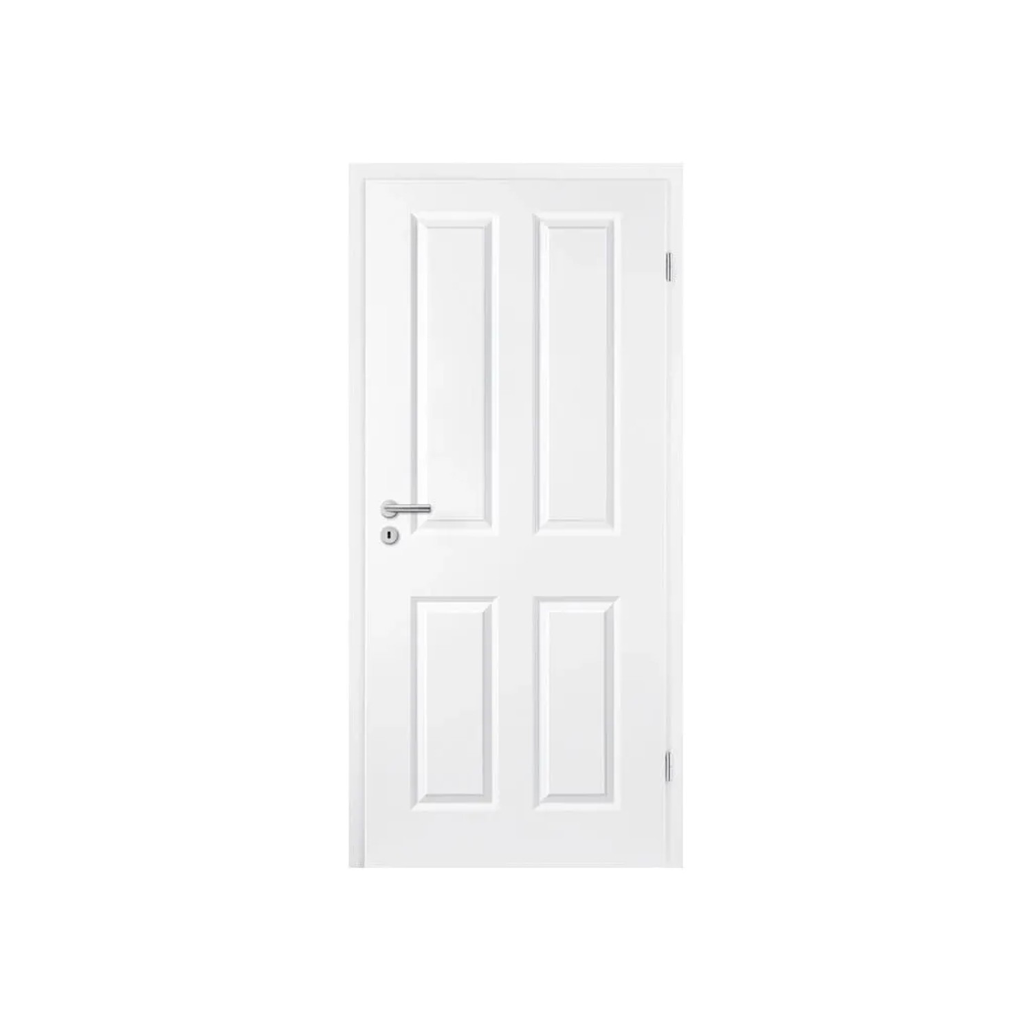 Mosel Türen Zimmertür Elegance 04 Weißlack RAL 9003 Designkante 1985 x 735 mm 40 mm Stark Klimaklasse 1 DIN Links