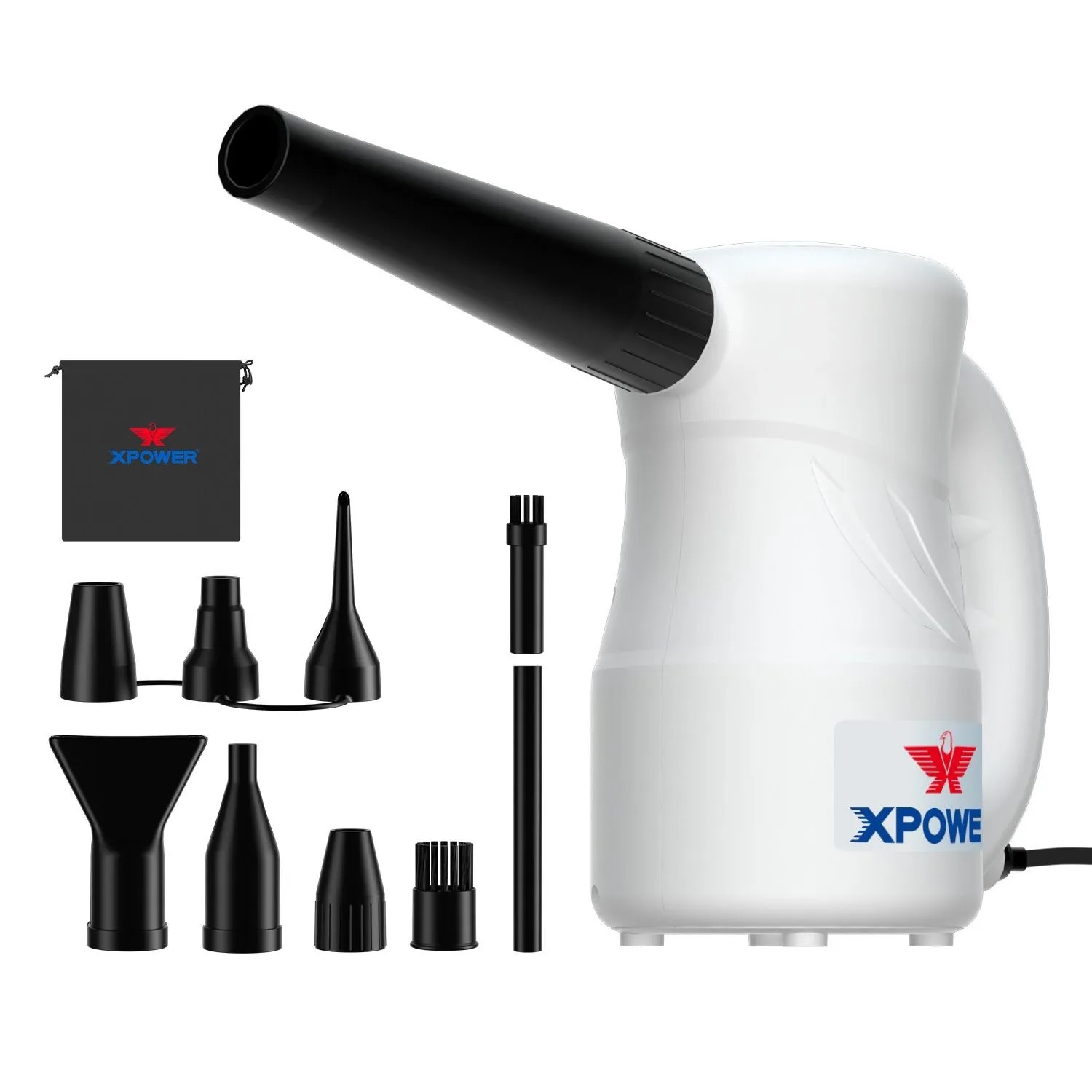 Xpower A-2S 90 CFM Mehrzweck-Elektro-Cyber-Staubstoff mit Verschiedenen Düsen- und Bürstenaufsätzen Weiß