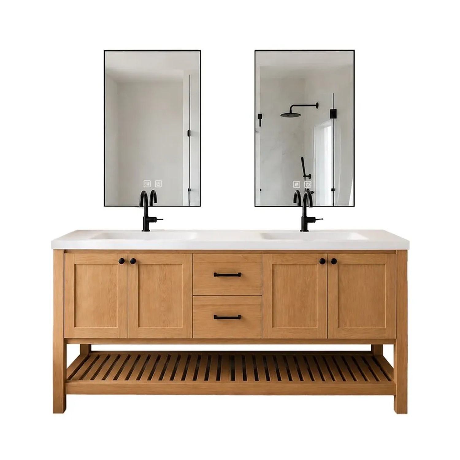 360Home Bodenstehendes Badmöbel Set Mit Waschbecken Waschtisch Und Unterschrank Für Badezimmer Gäste WC Und Waschraum 160 CM RW693160K