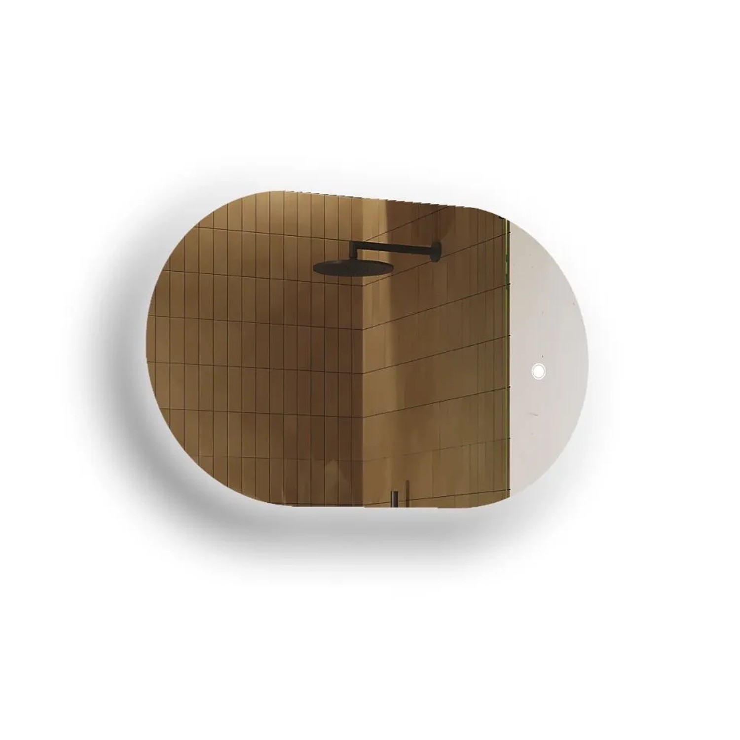 Artforma LED Badspiegel Oval 80x50 cm mit Beleuchtung Touch Dual LED Rahmenlos IP20 M097