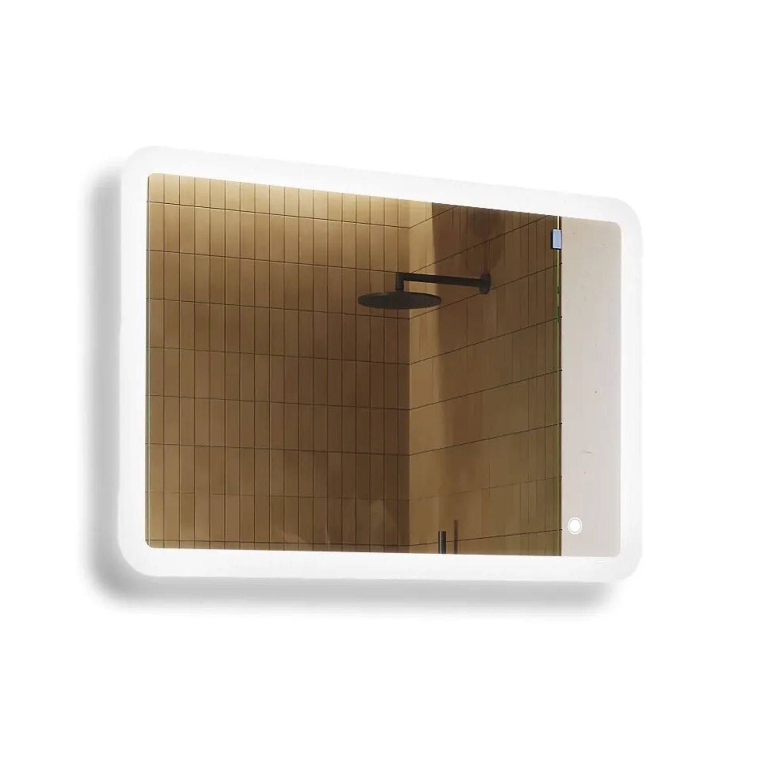 Artforma LED Badspiegel Rechteckig 100x70 cm mit Beleuchtung Touch Dual LED Rahmenlos IP20 M069
