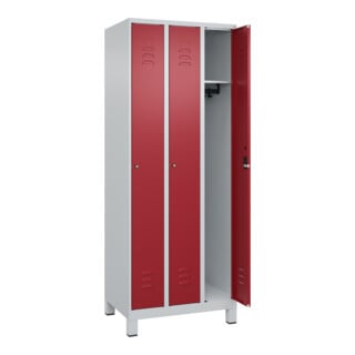 C+P Spind Classic PLUS 3 Abteile 1950 x 750 x 500 mm 7035/3003