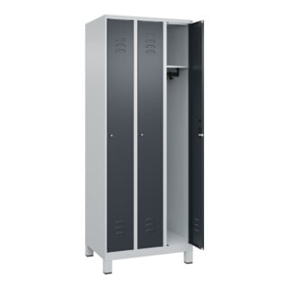 C+P Spind Classic PLUS 3 Abteile 1950 x 750 x 500 mm 7035/7016