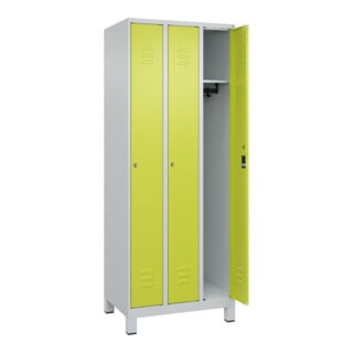 C+P Spind Classic PLUS 3 Abteile 1950 x 750 x 500 mm grau/grün