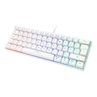 DELTACO GAMING Mini Gaming Tastatur GAM-075-W-DE mechanisch 60% weiß