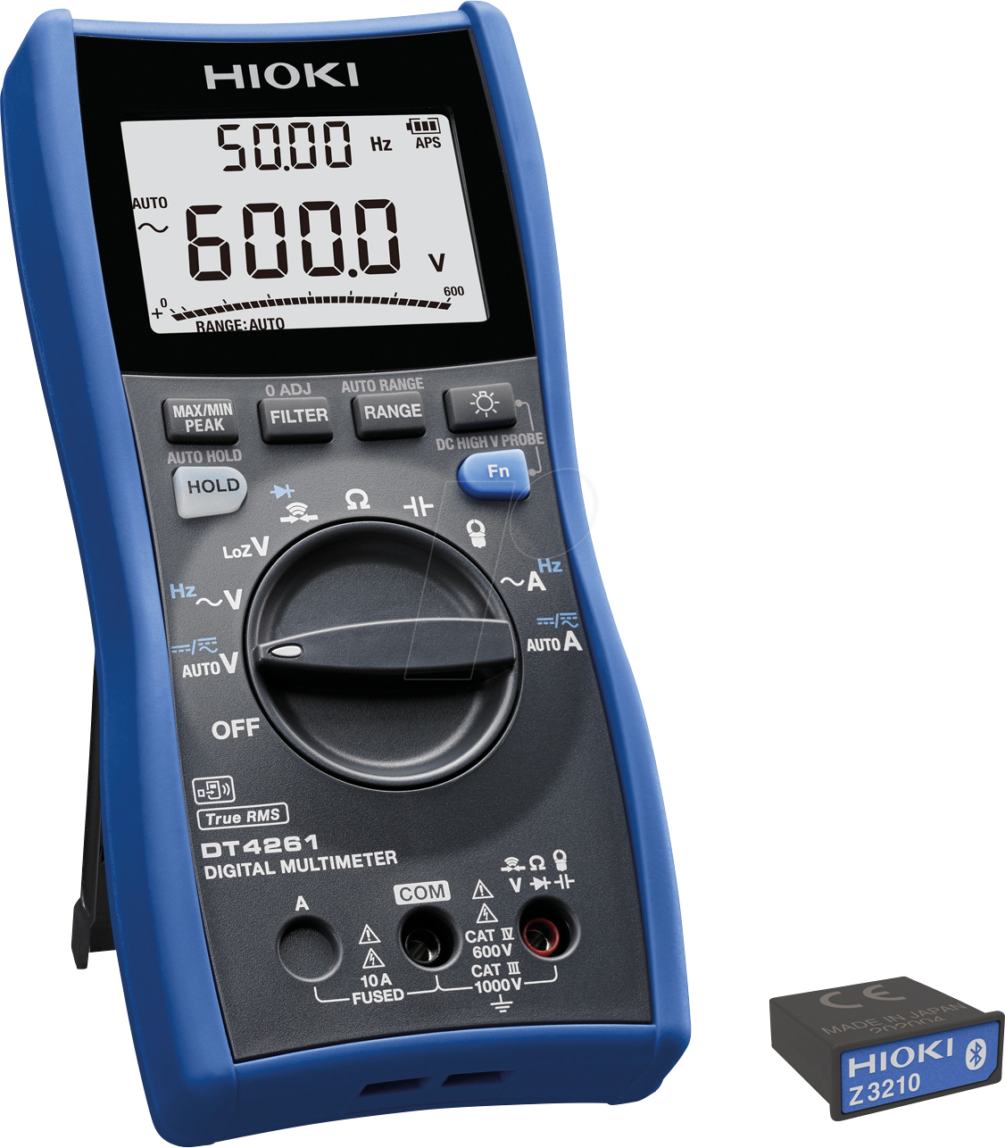 HIOKI DT4261-90 - Multimeter, DT4261-90, 6000 Counts, TRMS, bis 2000 V AC/DC, BT