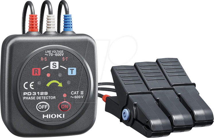 HIOKI PD3129 - Phasen- und Drehfeldprüfer, 70 - 600 V AC, Drehstrom