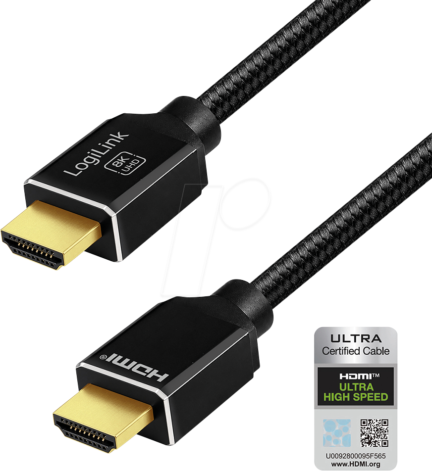 LOGILINK CH0112 - HDMI-Kabel, 8K/60 Hz, Nylon, Zertifiziert, 3 m