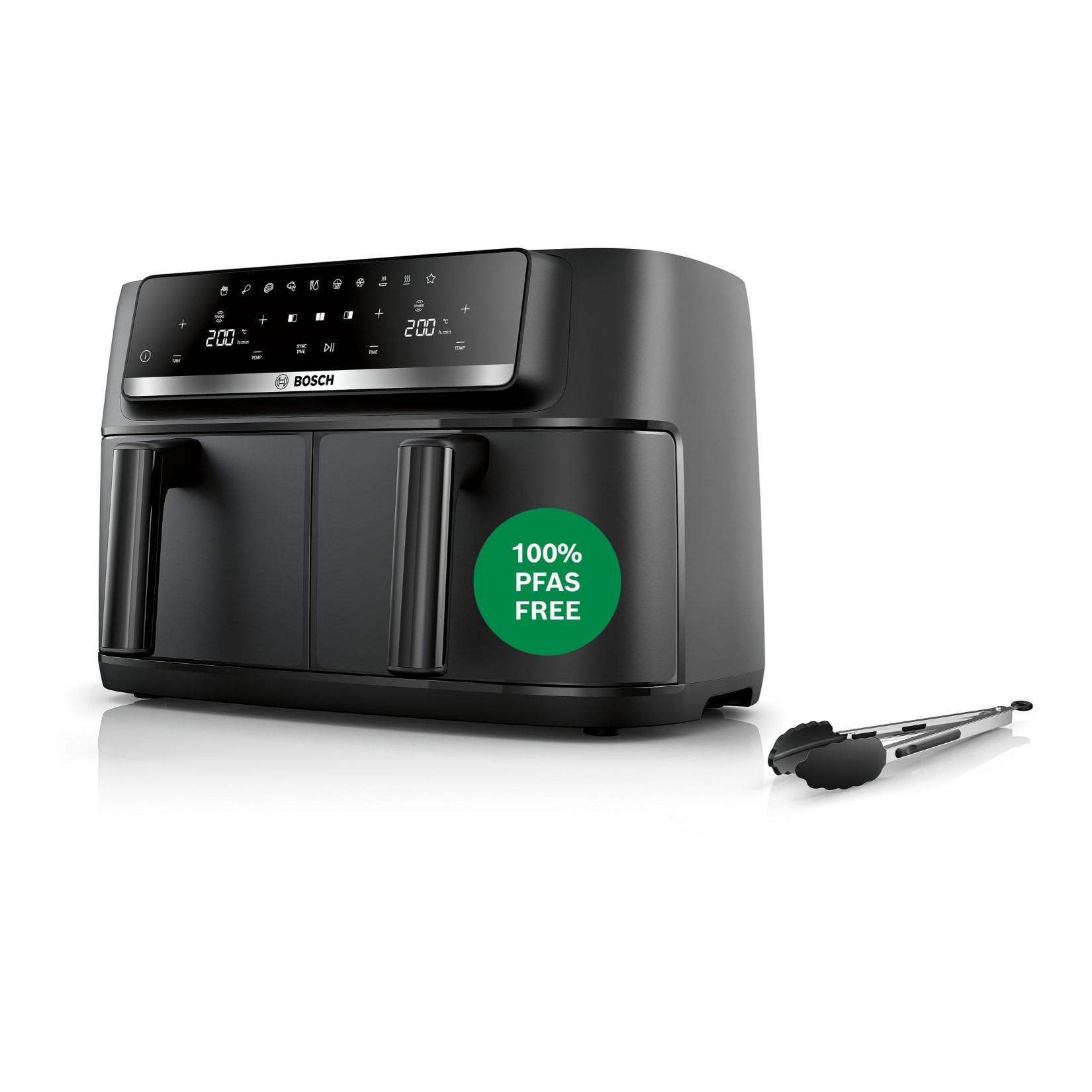 Bosch MAFD440B7 Doppel-Heißluftfritteuse Air Fryer 9 L Fritteuseiter