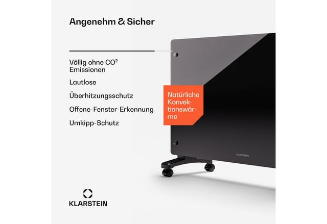 Bornholm Smart 2500 Konvektions-Heizgerät 2500W WiFi LED IP24 Schwarz