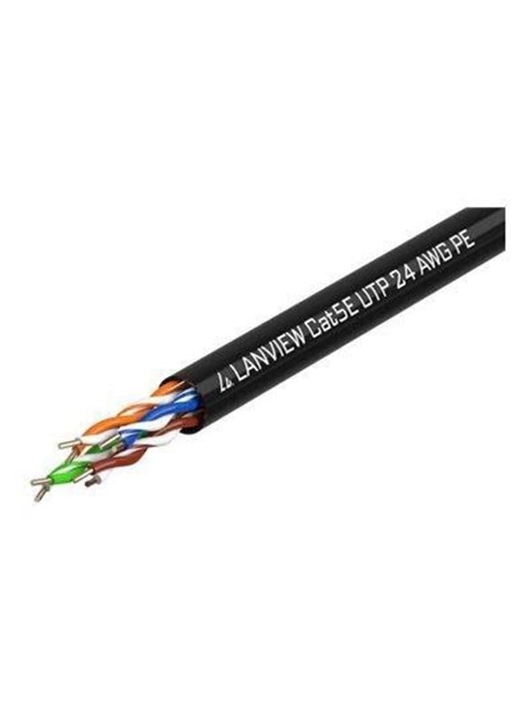 Lanview bulk cable - 305 m - black - Schwarz - 305m