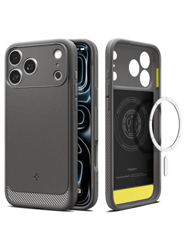 Spigen Rugged Armor MagSafe gray - iPhone 18 Pro/