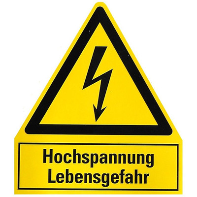 Warnschild 210x240mm ASR A1.3 Hochspannung - Lebensgefahr