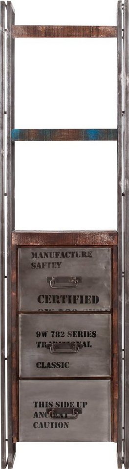 Gutmann Factory Regal Titan, moderne Kombination aus Metall und Massivholz Bild 2