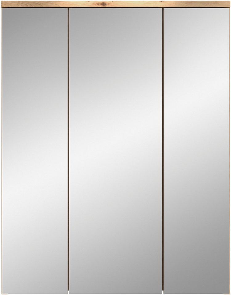 welltime Badezimmerspiegelschrank LUCCA, Breite 60cm, 3 Spiegeltüren, 9 Fächer, 6 Fachböden Bild 5
