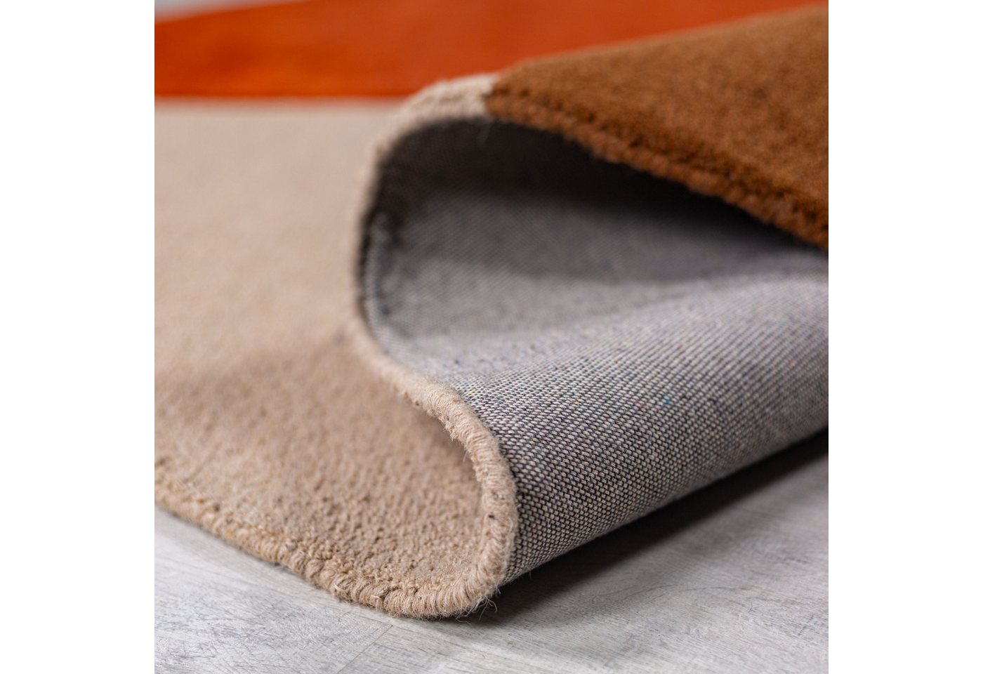 FLAIR RUGS Wollteppich Mia Segment, rund, Höhe: 12 mm, Kreisförmig im Retro-Design Bild 3