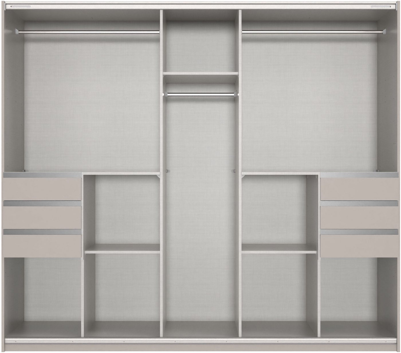 Wimex Schwebetürenschrank SAIGON in den Breiten 180cm & 225cm, Farbe: Saharagrau inkl. Spiegel Bild 4